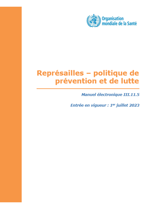 Représailles – politique de prévention et de lutte