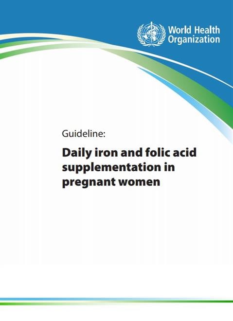 Guideline: daily iron and folic acid supplementation in pregnant women