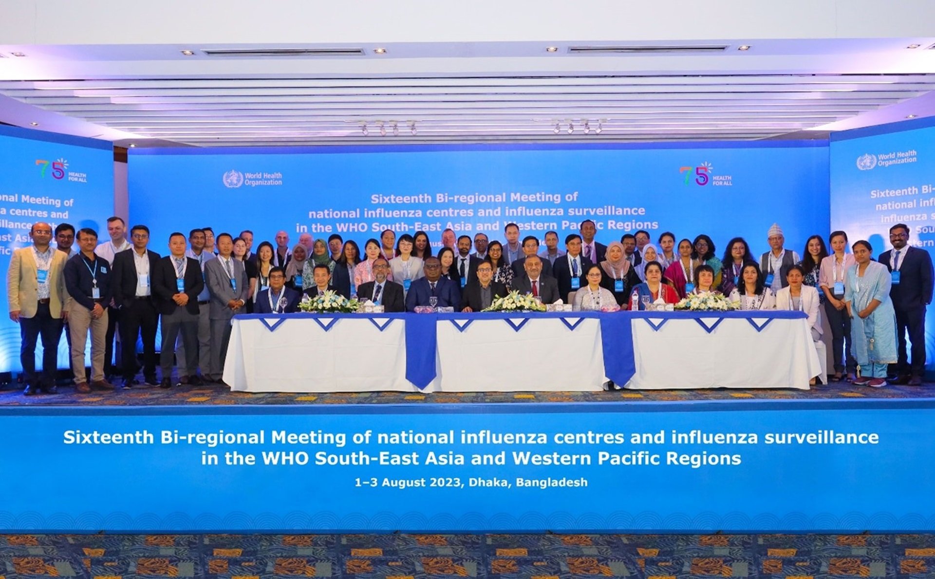 Sixteenth Bi-regional Meeting of National Influenza Centres (NIC) and Influenza Surveillance in the Western Pacific and South-East Asia Regions (Hybrid)” in Dhaka, Bangladesh from 01-03 August 2023 NIC-IS Dhaka 2023