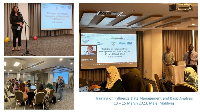 spipra7 influenza data management and basic analysis in Male, Maldive